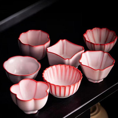 中式輕奢豬油凍茶杯主人杯單個陶瓷功夫茶具送禮茶杯禮盒裝