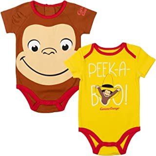 預購 美國帶回 Curious George 可愛喬治猴 童裝 T-shirt 短袖包屁衣 兩件組