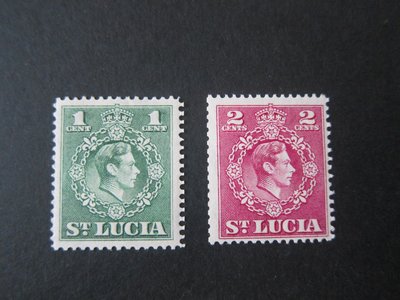 【雲品五】聖盧西亞St Lucia 1949 Sc 35a-36a MH 庫號#BP13 71451
