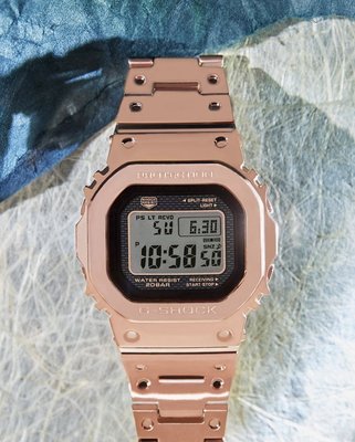 玫瑰金全新 G-SHOCK CASIO GMW-B5000GD-4 玫瑰金 不鏽鋼錶帶 限量