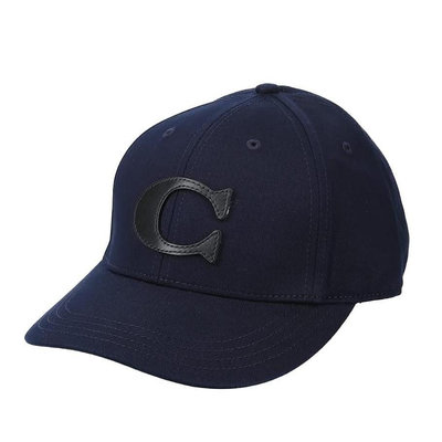 【美麗小舖】COACH CB698 深藍色 帽子 棒球帽 平沿帽 遮陽帽-全新真品現貨在台