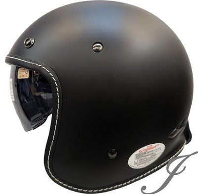 《JAP》M2R MO-2 加大版 素色 消光黑 騎士 手工縫邊 復古帽內墨片安全帽
