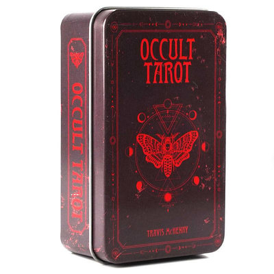 心歌懷舊 鐵盒Occult Tarot 隱秘塔羅牌英文塔牌羅