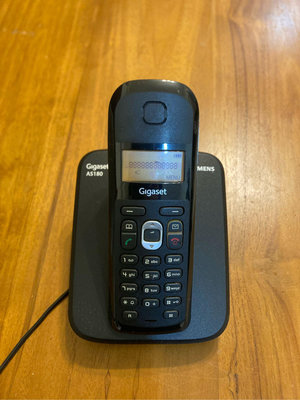 西門子 SIEMENS Gigaset  數位無線電話 話機  黑色 (AS180)