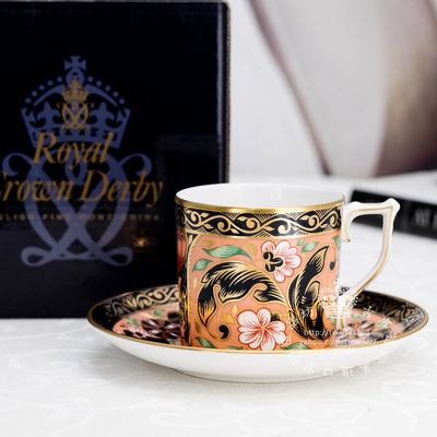 【吉事達】英國皇冠德貝瓷 Royal Crown Derby伊萬里1999年頂級奢華宮庭骨茶杯咖啡杯盤組