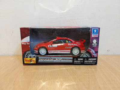 ~ 阿開王 ~ Masito Peugeot 307 WRC 1/43 標緻 寶獅 越野 紅色