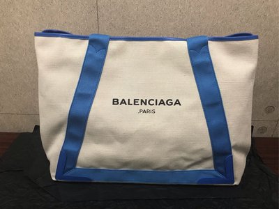 《超低價》Balenciaga Navy Cabas帆布包（M）