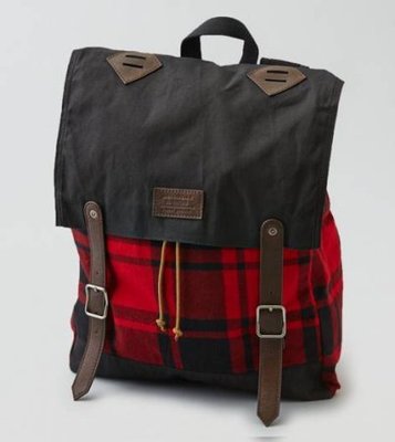 『BAN'S SHOP』AE American Eagle Heritage Backpack 紅色格紋後背包 限時8折