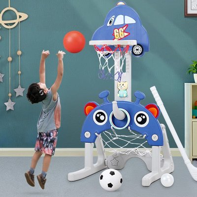 籃球架家用室內可升降投藍框架男孩3-6歲1寶寶足球門球類玩具~特價
