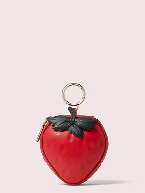 美國名牌 kate spade coin purse 專櫃款皮革櫃款草莓鑰匙/吊飾/零錢包現貨在美特價$2480含郵