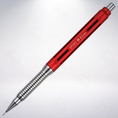 美國 Spoke 4 全金屬製圖鈦握位自動鉛筆: 紅色/0.5mm/8.3mm
