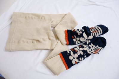 西班牙童裝 BOBOLI  女童羊毛小花 假兩件褲襪 二手