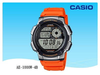 經緯度鐘錶 CASIO電子錶 百米防水 仿飛機儀表面板 LCD模擬指針 公司貨保固【↘超低價】 AE-1000W-4B