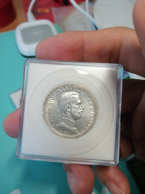【二手】 2里拉 馬車 銀幣，意大利，1914年，首年2635 外國錢幣 硬幣 錢幣【奇摩收藏】