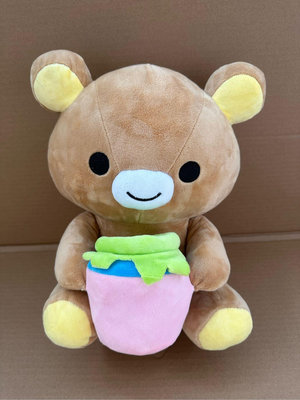 拉拉熊熊抱蜂蜜罐絨毛玩偶娃娃布偶玩具 高32公分