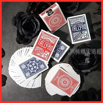 ♠黑桃嫚生活館 Tally-Ho練習牌 藍色紅色 基礎花切紙牌 進口撲克牌