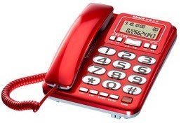 【NICE-達人】SANLUX台灣三洋TEL-857 來電顯示有線電話機_保固一年_紅色/銀色/(鐵灰色缺貨)可選