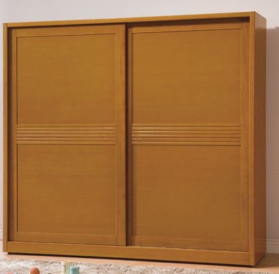 ☆[新荷傢俱]W-11☆7尺衣櫃 柚木色 半實木衣櫥 南檜衣櫃