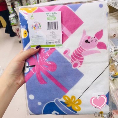 『 貓頭鷹 日本雜貨舖 』小熊維尼浴巾 包巾 身高尺浴巾