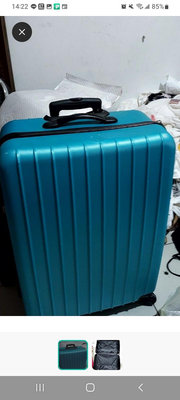 Aaplus 32吋藍色行李箱萬向輪