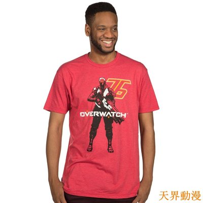 天界動漫Overwatch T-shirt 守望先鋒 士兵 76 游戲周邊 JINX官方正版T恤