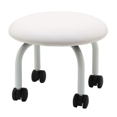 《SalonPlanet沙龍之星》多功能矮凳（白色）有輪子/吧台椅