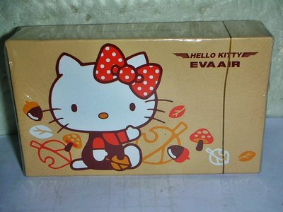 aaL皮.(企業寶寶公仔娃娃)全新未拆封EVA AIR長榮航空Hello Kitty凱蒂貓造型撲克牌!/黑箱51/-P