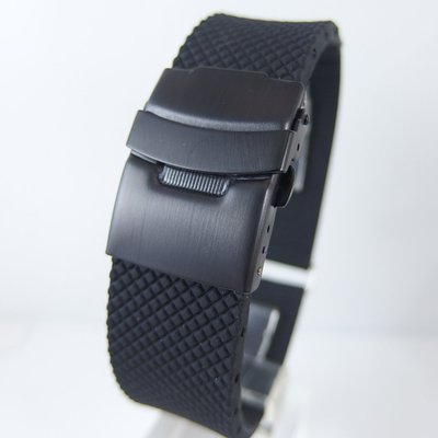 【錶帶家】代用Oris BC S3 各種錶矽膠錶帶膠帶黑色PVD錶扣可裝 21mm22mm23mm24mm 菱格紋交叉紋