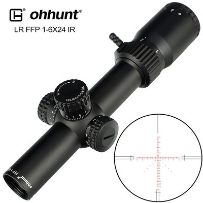 【磐石】ohhunt oh-LR FFP1-6*24IR狩獵瞄準鏡戰術光學照明瞄準鏡長槍狙擊鏡-OHH005