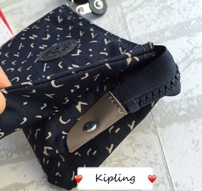 熱銷 正品促銷 Kipling 猴子包 深藍字母 輕便三夾層拉鍊 輕量錢包 零錢包 鑰匙包 收納包 手拿包防水 限時優惠