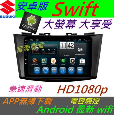安卓版 Swift 音響 主機 Android 觸控螢幕 專用機 主機 導航 汽車音響 藍芽 USB 電視 倒車影像