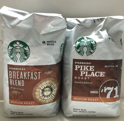 好市多COSTCO代購STARBUCKS星巴克 黃金烘培/派克市場/早餐綜合咖啡豆1.13kg/包-限時特價!