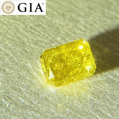 【台北周先生】天然Fancy vivid正黃色鑽石 0.41克拉 頂級濃郁 Even分布 火光超閃耀 收藏品 送GIA證