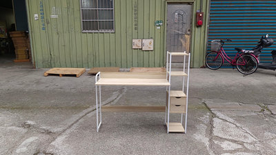 【安鑫】新北土城二手家具~4尺鐵製書桌 電腦桌 工作桌 OA桌!【A2732】