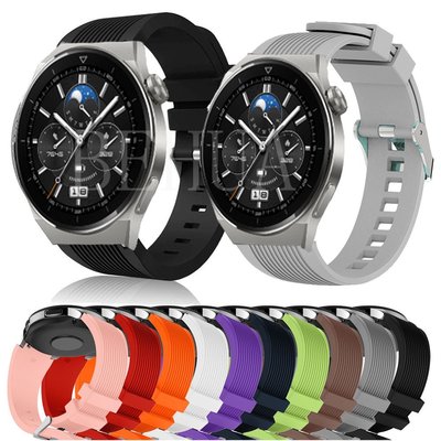 20 毫米 22 毫米矽膠錶帶適用於華為 Watch GT 3 pro 46 毫米 43 毫米 GT2 錶帶手鍊腕帶適用