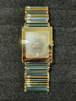 中古RADO 雷達 Jubile系列 精密陶瓷真鑽腕錶 (機芯 與面盤老舊 須自行整理 ) 絕版收藏 瑞士錶