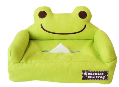 日本進口 青蛙造型面紙盒 絨毛青蛙立體紙巾盒 可愛蛙蛙抽紙盒衛生紙盒 擺飾禮物 2318A