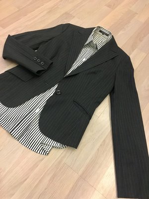 日本專櫃 LeSouk 100%毛料修身西裝外套 38