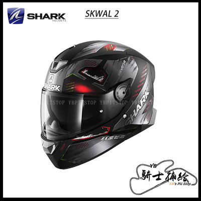 ⚠YB騎士補給⚠ SHARK SKWAL 2 Venger 黑灰紅 KAR 全罩 安全帽 眼鏡溝 內墨片 LED