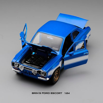 車模JADA佳達 1/24 合金汽車模 速度與激情2 1970福特Escort RS1600汽車模型