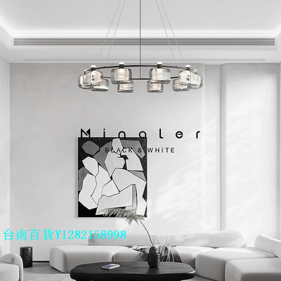 客廳吊燈米拿 意式極簡吊燈客廳主燈現代創意個性全銅玻璃設計感LED餐廳燈照明燈