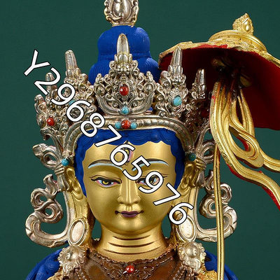 大白傘蓋佛母銅像西藏家用現代銅鎏銀鎏金客廳用品擺件【功德坊】古玩 收藏 古董
