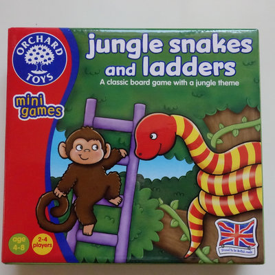 中古良品 蛇梯桌遊jungle snakes and ladders英國Orchard Toys益智桌遊 適4-8歲康軒代理