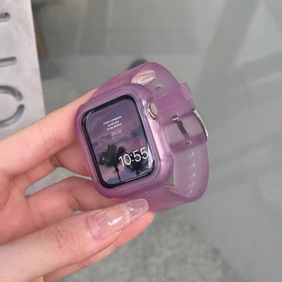 果凍透明ins錶帶適用於app手錶系列8/7/6/5/4/3/se錶帶適用於iwatch 40mm 41mm 38mm