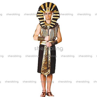 (PR-A_316)COS萬聖節化裝 舞會服裝 埃及法老王成人金色埃及法