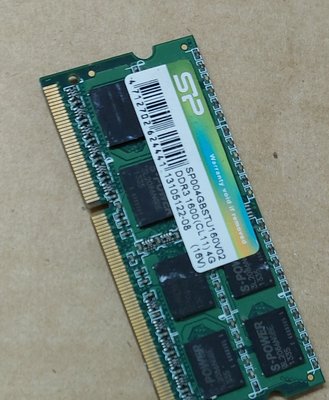 原廠終保【SP 廣穎】DDR3 1600 4G 雙面顆粒 筆電/筆記型記憶體 4GB