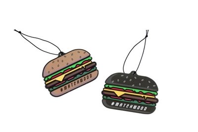 { POISON } MATCHWOOD AIR FRESHENER 漢堡造型香氛香片 芳香吊飾 一組兩片