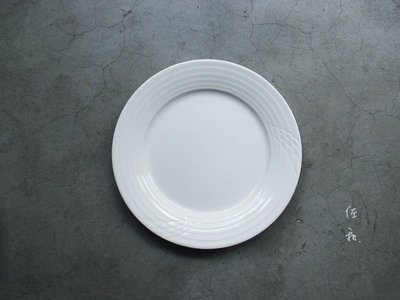 ~佐和陶瓷餐具~【82F008HW-8 8吋優雅橫紋平盤】/ 開店 菜盤 肉盤 蛋糕盤 /