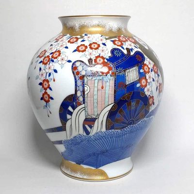 日本帶回 香蘭社最高級別瓷藝工坊純手繪大尺寸花瓶全新全品帶
