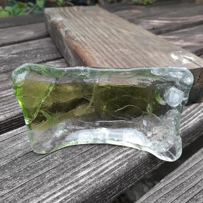 【Marsco】長方形綠色透明玻璃置物盒肥皂盒香皂盤一個